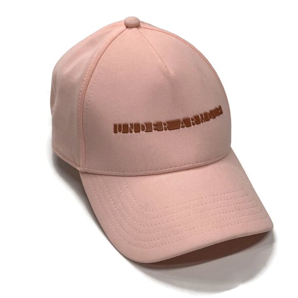 Under Armour Defiant Hat Cap Womens Pink Spellout Strapback Adjustable Classic - Picture 3 of 12